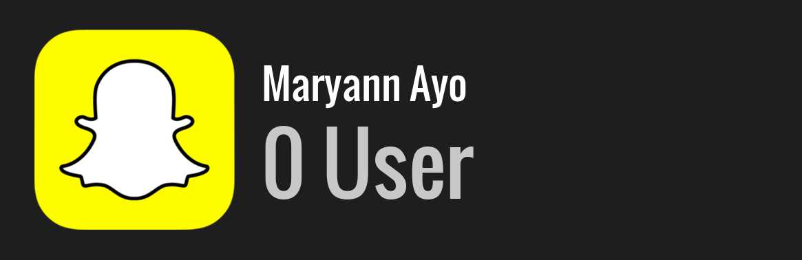 Maryann Ayo snapchat