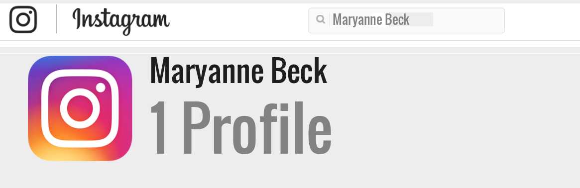 Maryanne Beck instagram account
