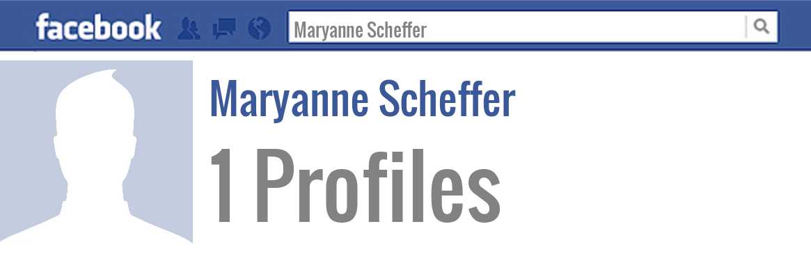 Maryanne Scheffer facebook profiles