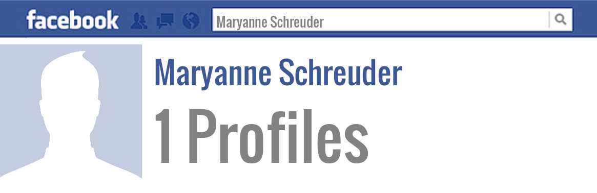 Maryanne Schreuder facebook profiles