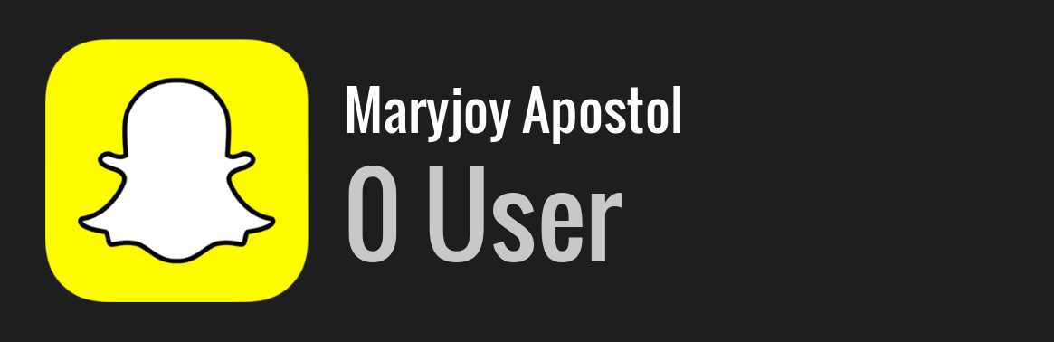 Maryjoy Apostol snapchat