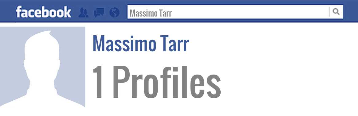 Massimo Tarr facebook profiles