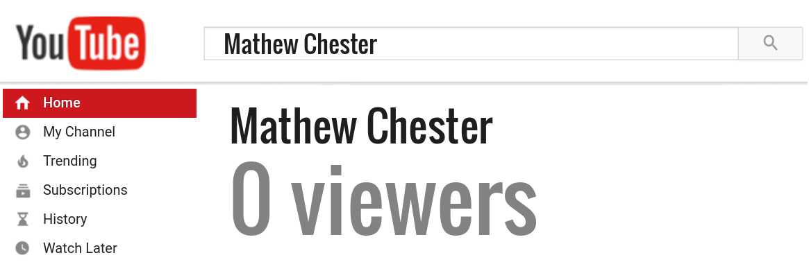 Mathew Chester youtube subscribers