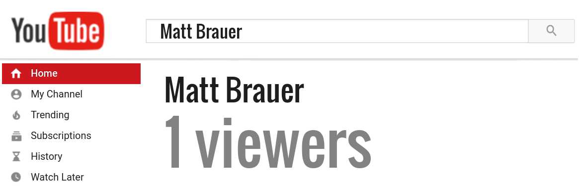 Matt Brauer youtube subscribers