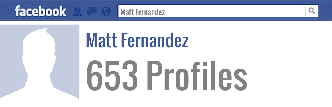 Matt Fernandez facebook profiles