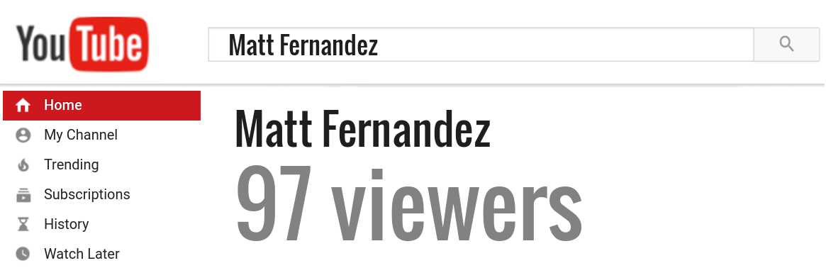 Matt Fernandez youtube subscribers