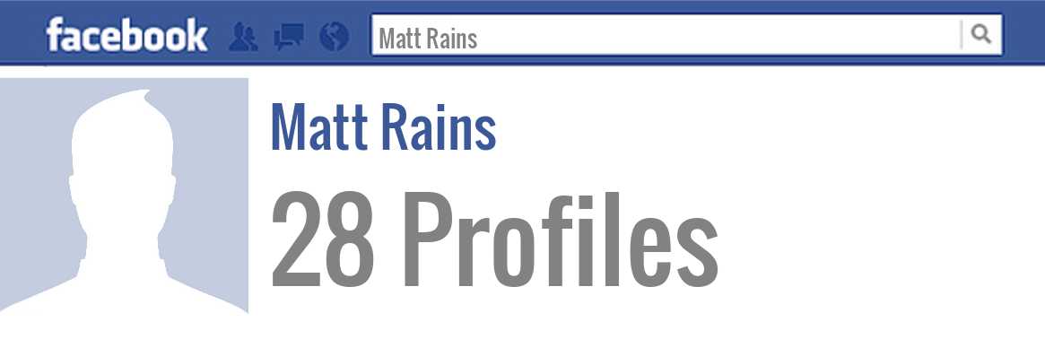 Matt Rains facebook profiles