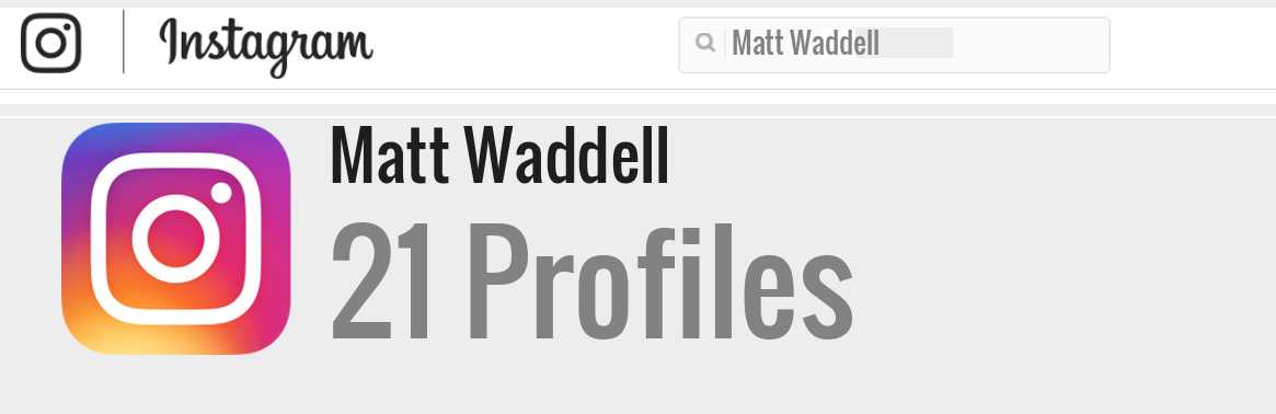 Matt Waddell instagram account