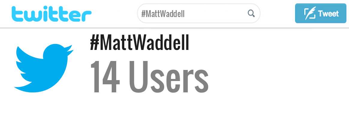 Matt Waddell twitter account