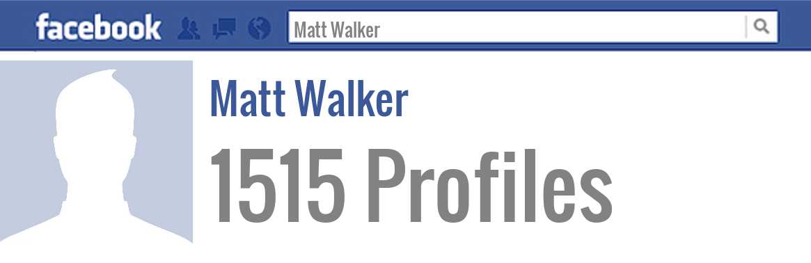 Matt Walker facebook profiles