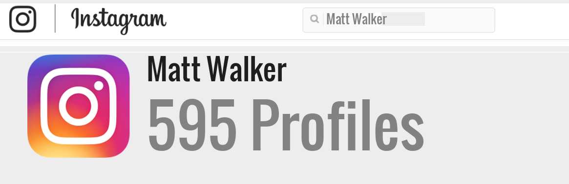 Matt Walker instagram account