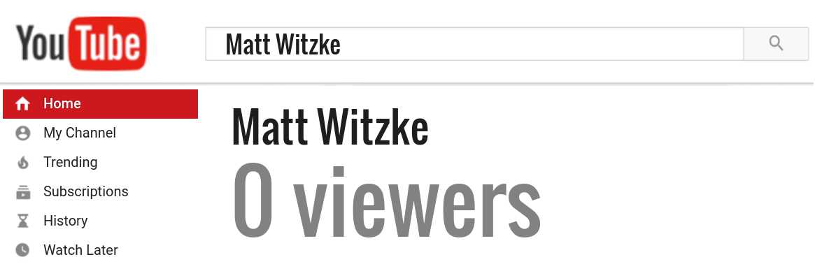 Matt Witzke youtube subscribers