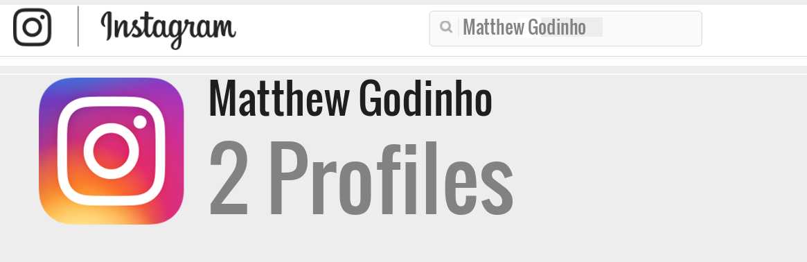 Matthew Godinho instagram account