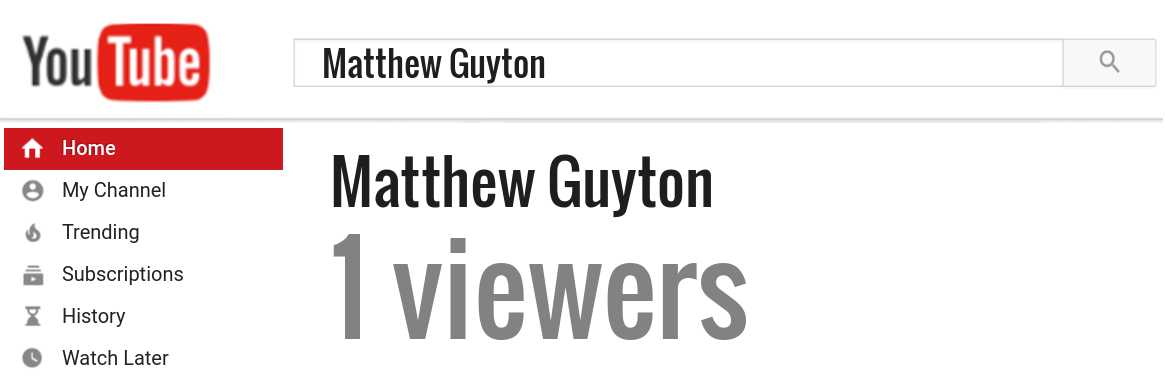 Matthew Guyton youtube subscribers