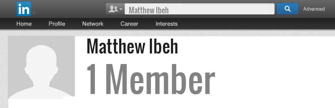 Matthew Ibeh linkedin profile