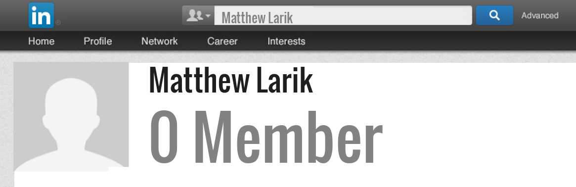 Matthew Larik linkedin profile
