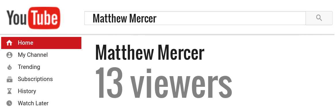 Matthew Mercer youtube subscribers