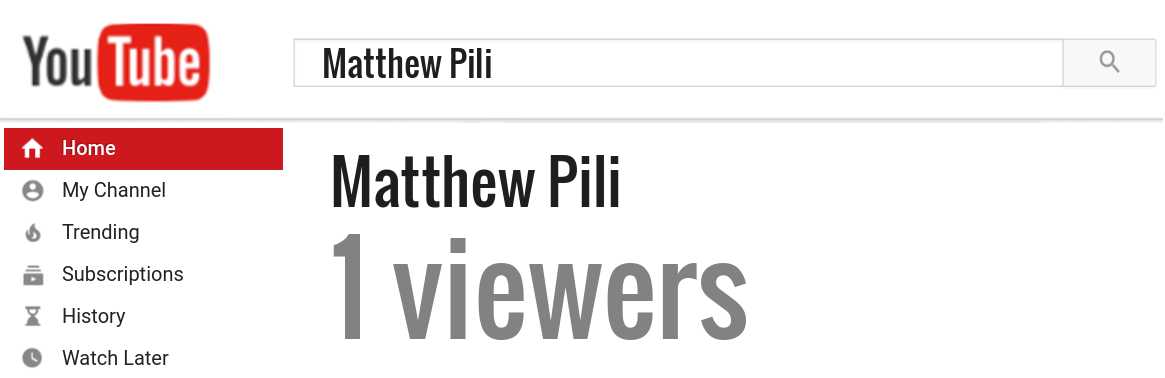 Matthew Pili youtube subscribers