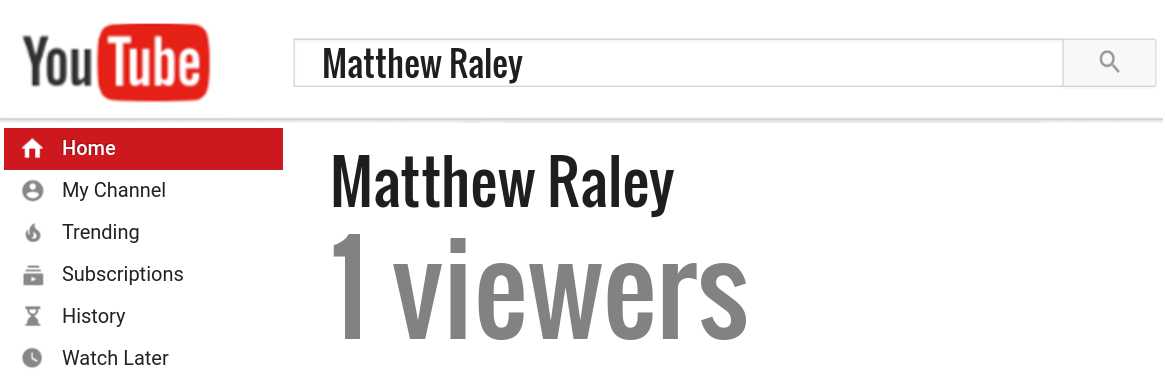 Matthew Raley youtube subscribers