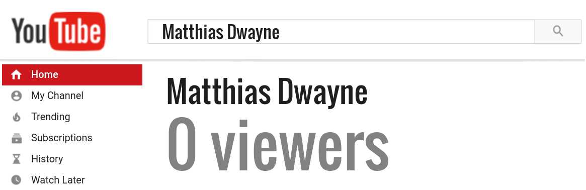 Matthias Dwayne youtube subscribers