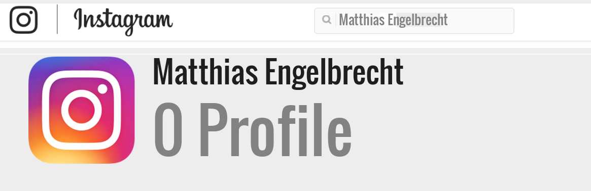 Matthias Engelbrecht instagram account
