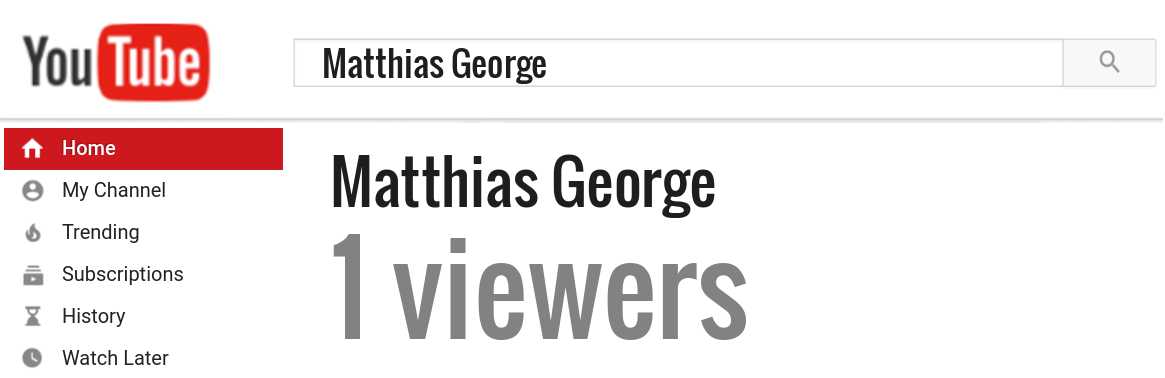 Matthias George youtube subscribers