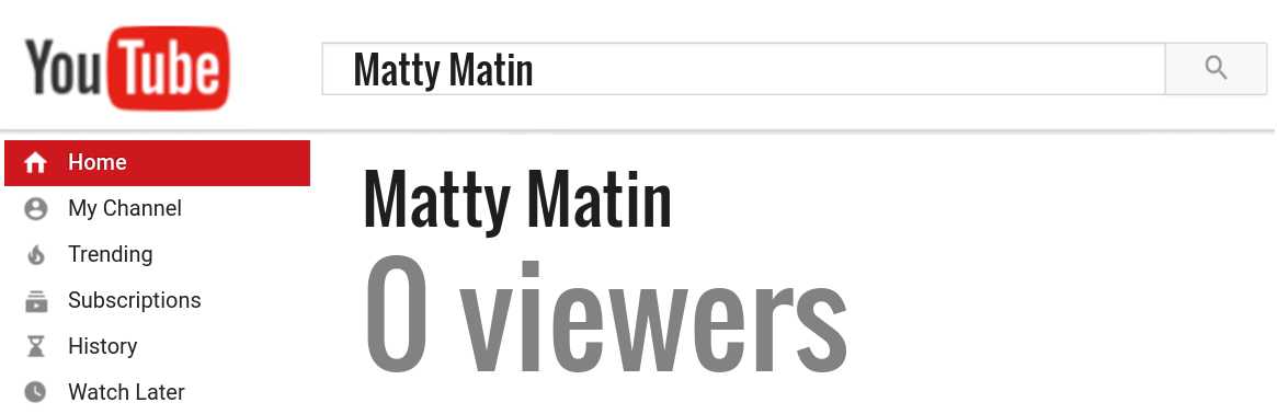 Matty Matin youtube subscribers