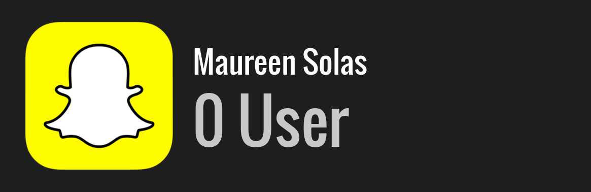 Maureen Solas snapchat