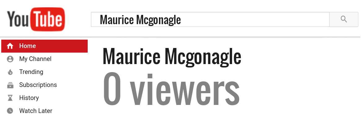 Maurice Mcgonagle youtube subscribers