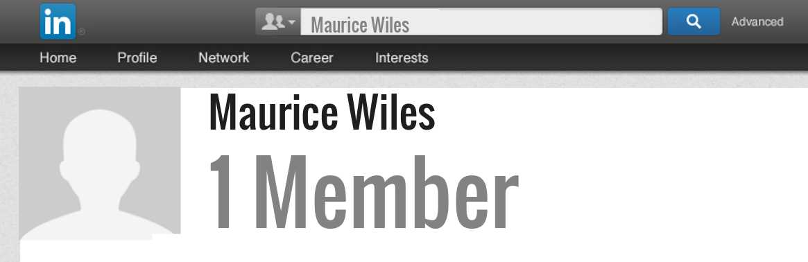 Maurice Wiles linkedin profile