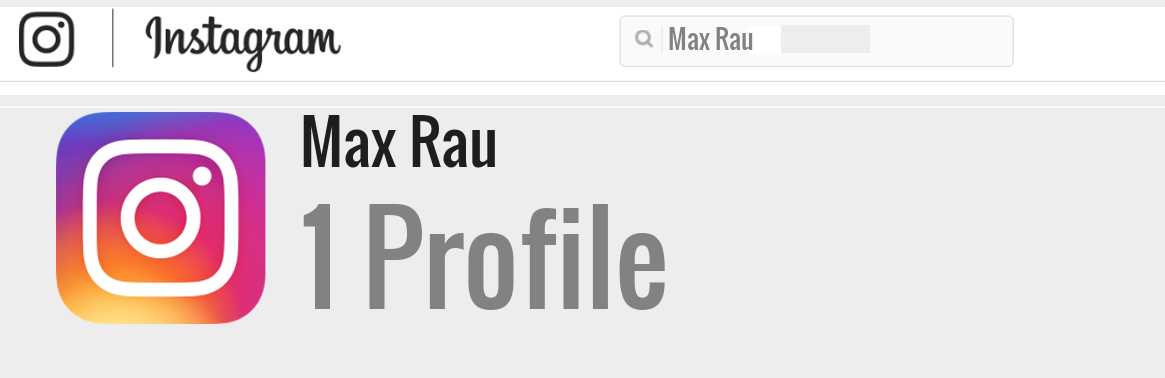 Max Rau instagram account