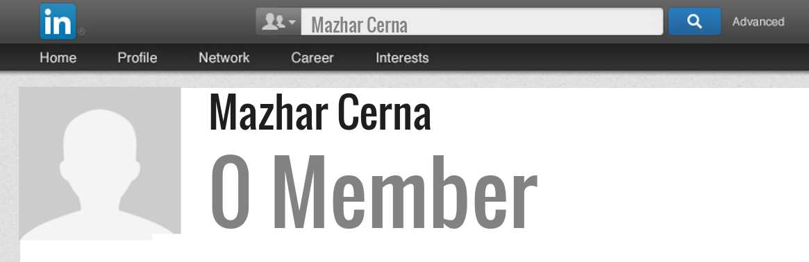 Mazhar Cerna linkedin profile