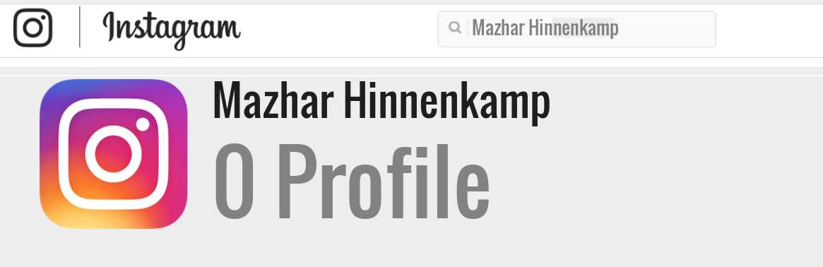 Mazhar Hinnenkamp instagram account