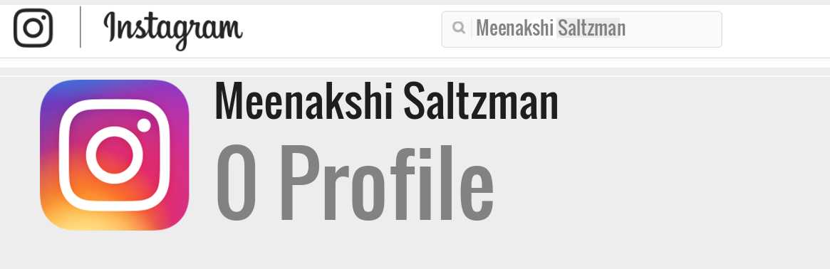 Meenakshi Saltzman instagram account