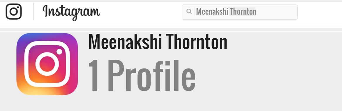Meenakshi Thornton instagram account