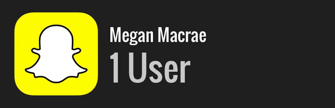 Megan Macrae snapchat
