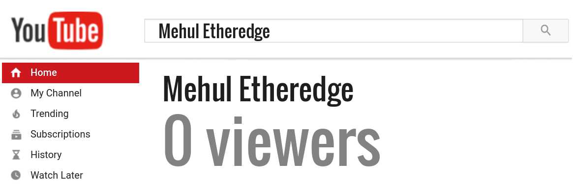 Mehul Etheredge youtube subscribers