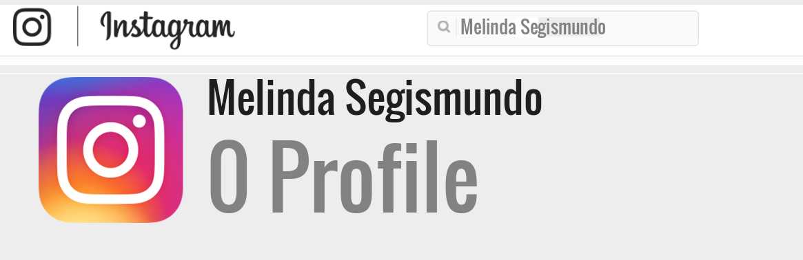 Melinda Segismundo instagram account