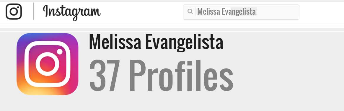 Melissa Evangelista instagram account