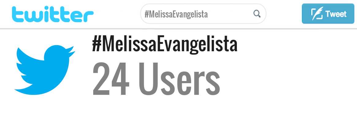 Melissa Evangelista twitter account