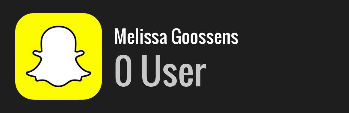 Melissa Goossens snapchat