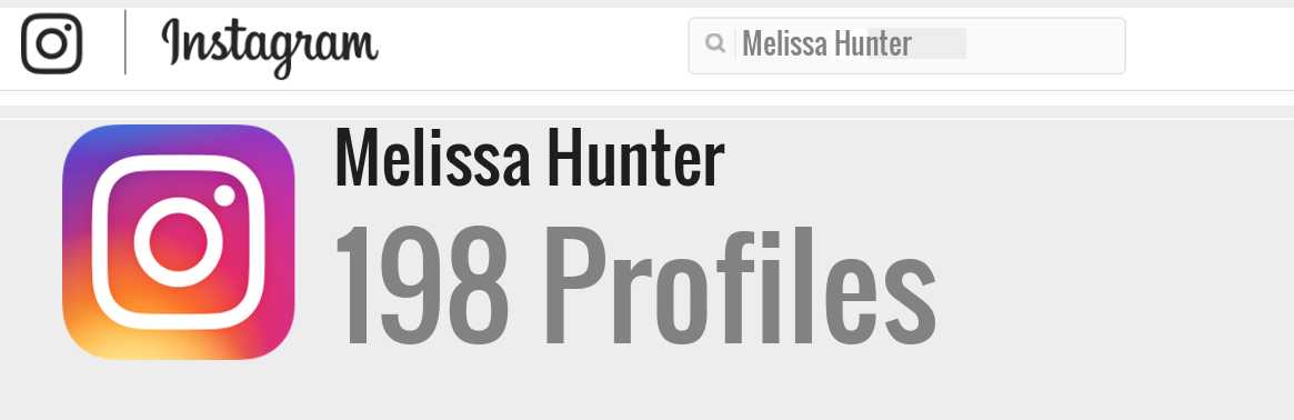 Melissa Hunter instagram account