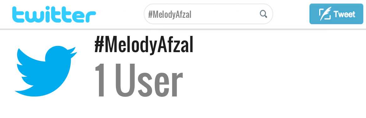 Melody Afzal twitter account