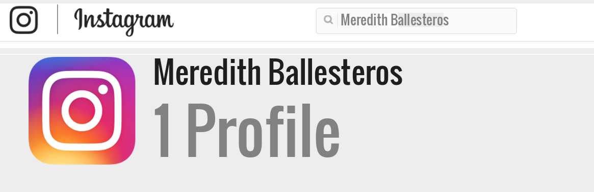 Meredith Ballesteros instagram account