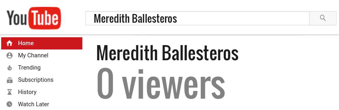 Meredith Ballesteros youtube subscribers