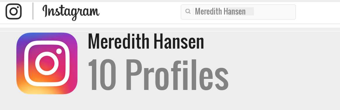 Meredith Hansen instagram account