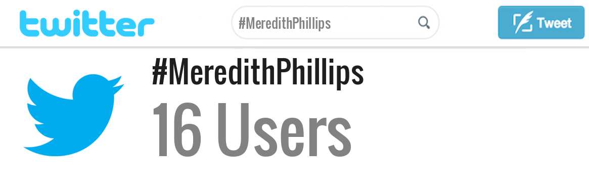 Meredith Phillips twitter account