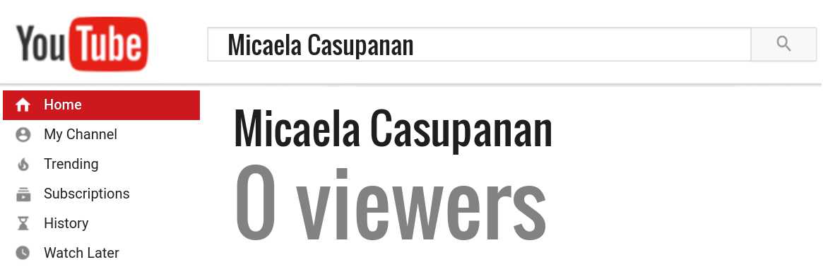 Micaela Casupanan youtube subscribers