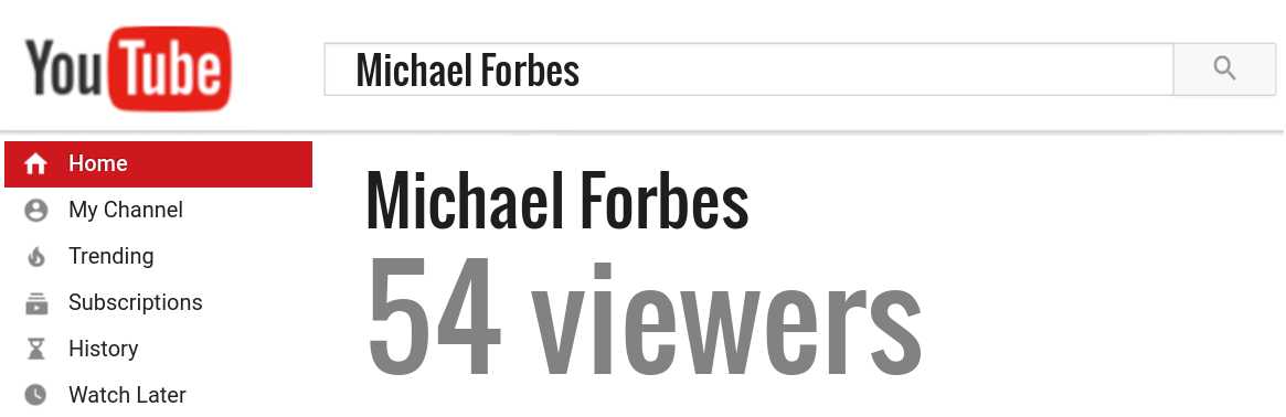Michael Forbes youtube subscribers