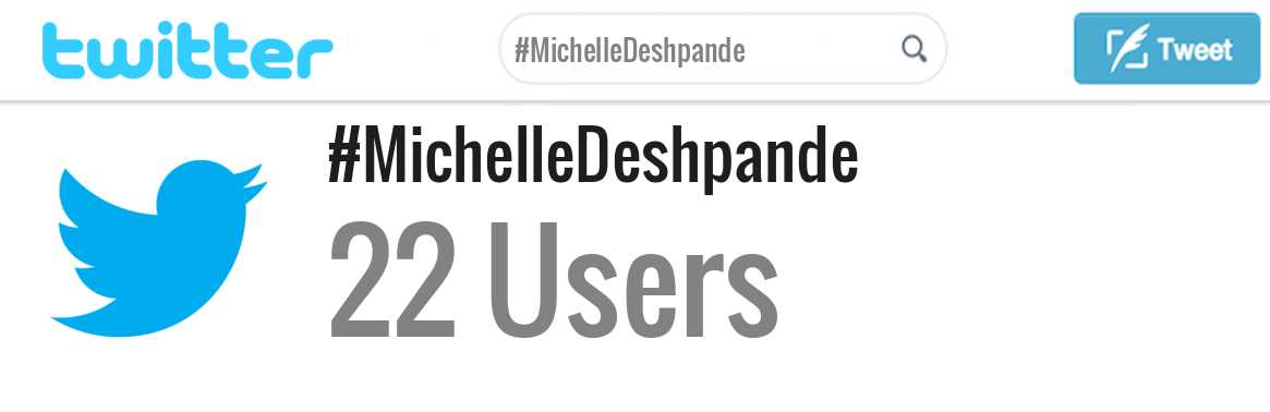 Michelle Deshpande twitter account